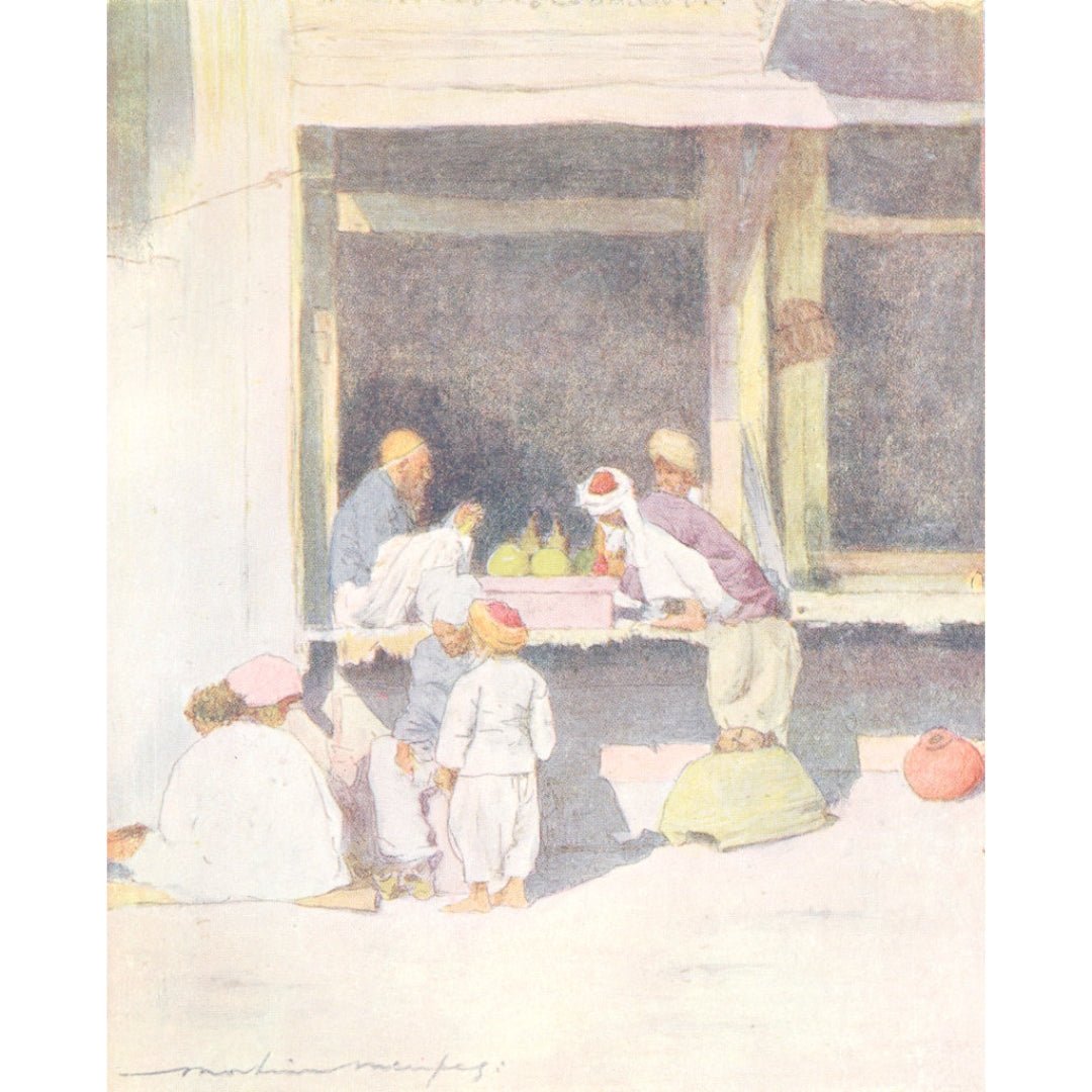 Original Antique Print 1905 - The Bazaar of Peshawar, Pakistan - ramblingsofasikh
