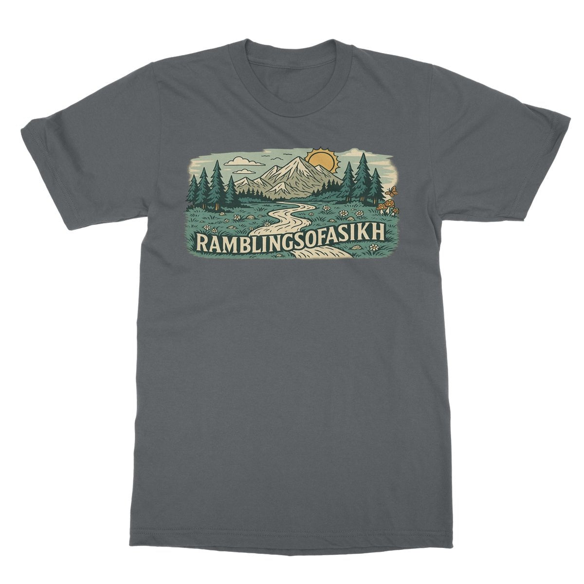 Wanderer’s Panorama Softstyle T-Shirt - ramblingsofasikh