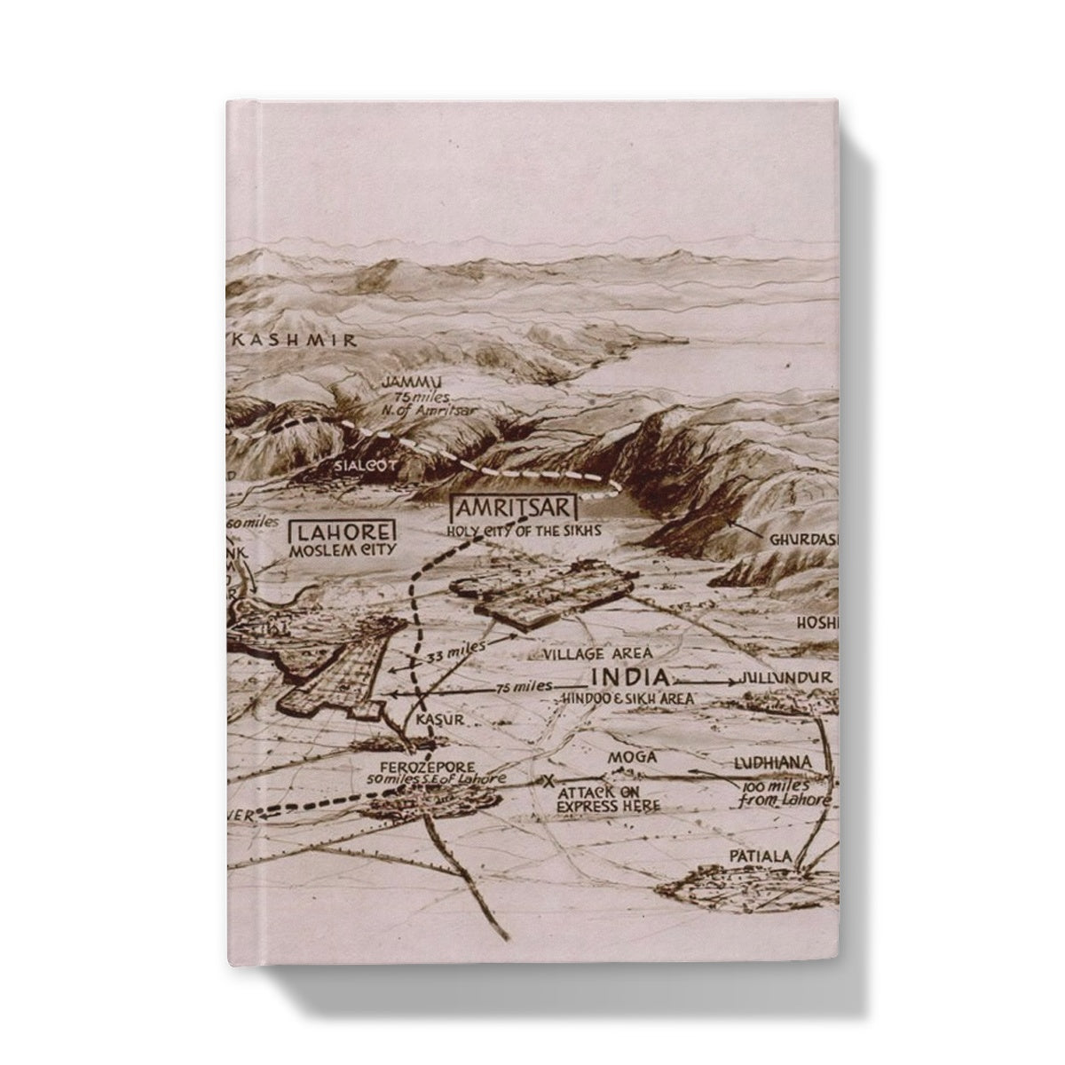 The Areas of Eastern & Western Punjab, 1947. Hardback Journal