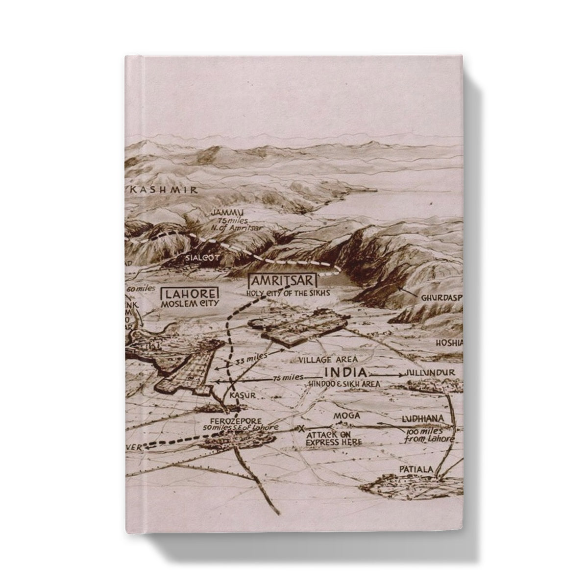 The Areas of Eastern & Western Punjab, 1947. Hardback Journal