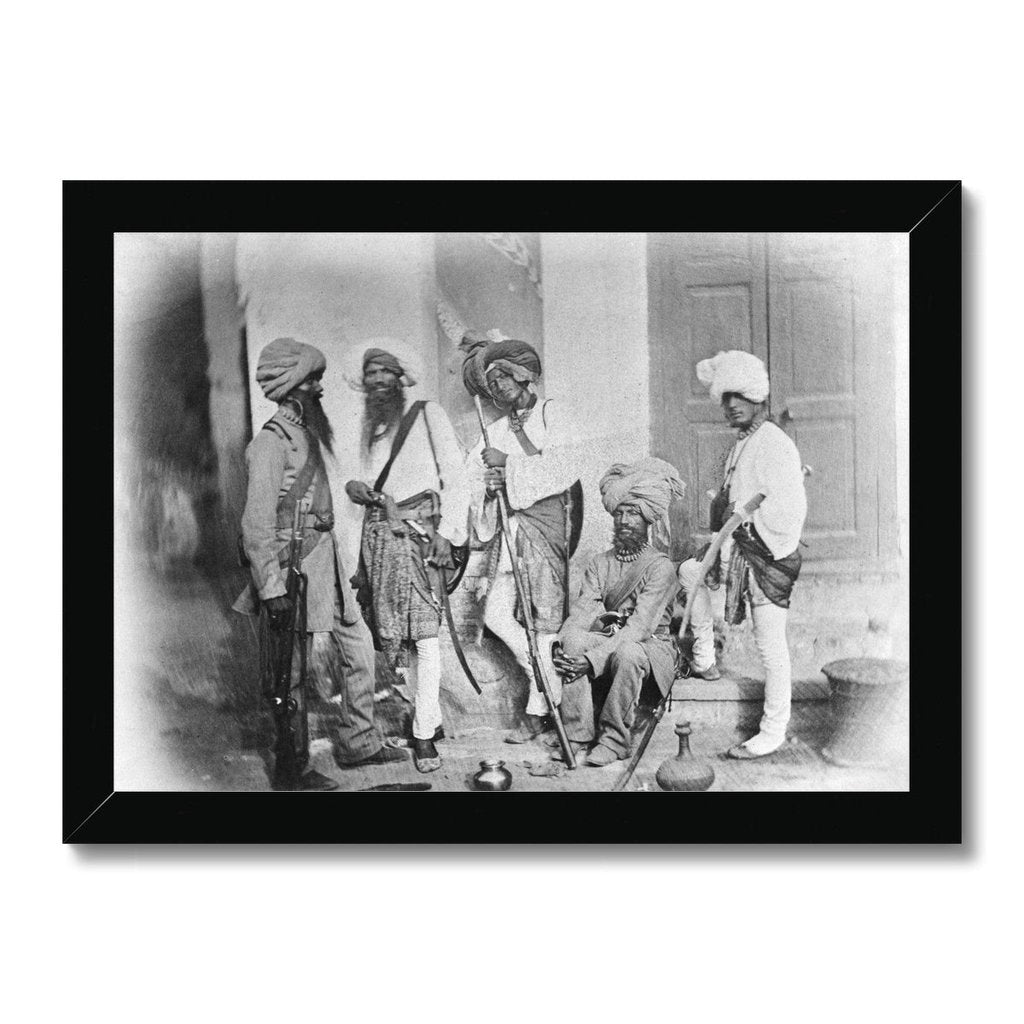 A Group of Sikh Sappers of the Indian Army, 1858 - Framed Print - ramblingsofasikh