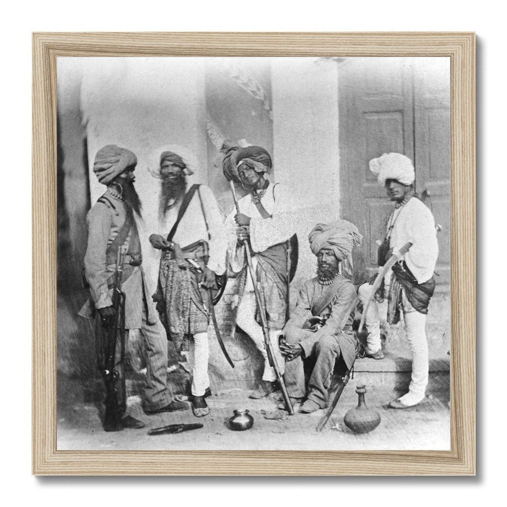 A Group of Sikh Sappers of the Indian Army, 1858 - Framed Print - ramblingsofasikh