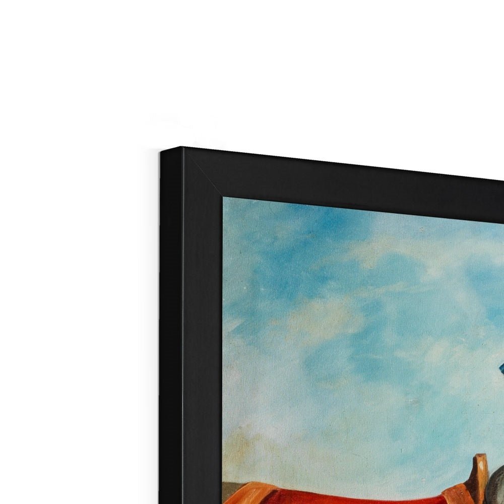 Baba Deep Singh By Bodhraj, circa 1984 Framed Print - ramblingsofasikh