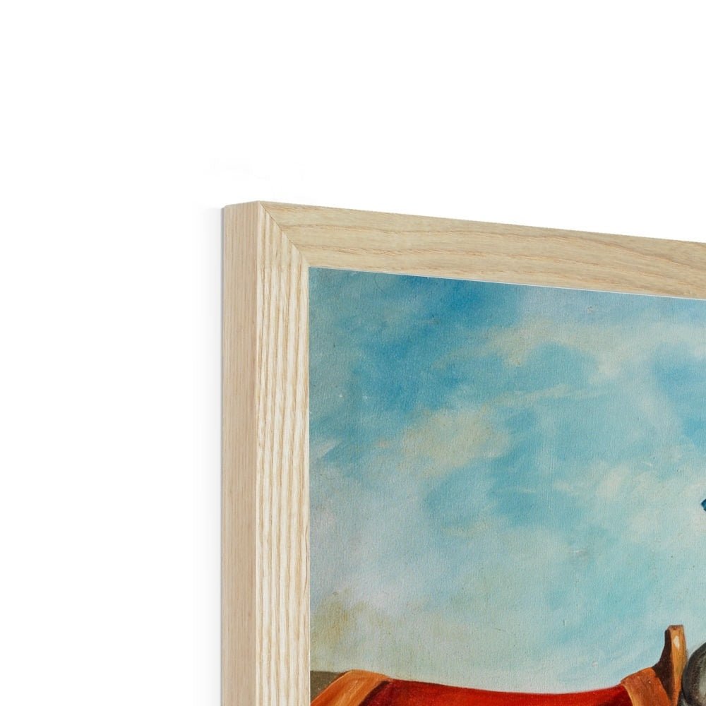 Baba Deep Singh By Bodhraj, circa 1984 Framed Print - ramblingsofasikh