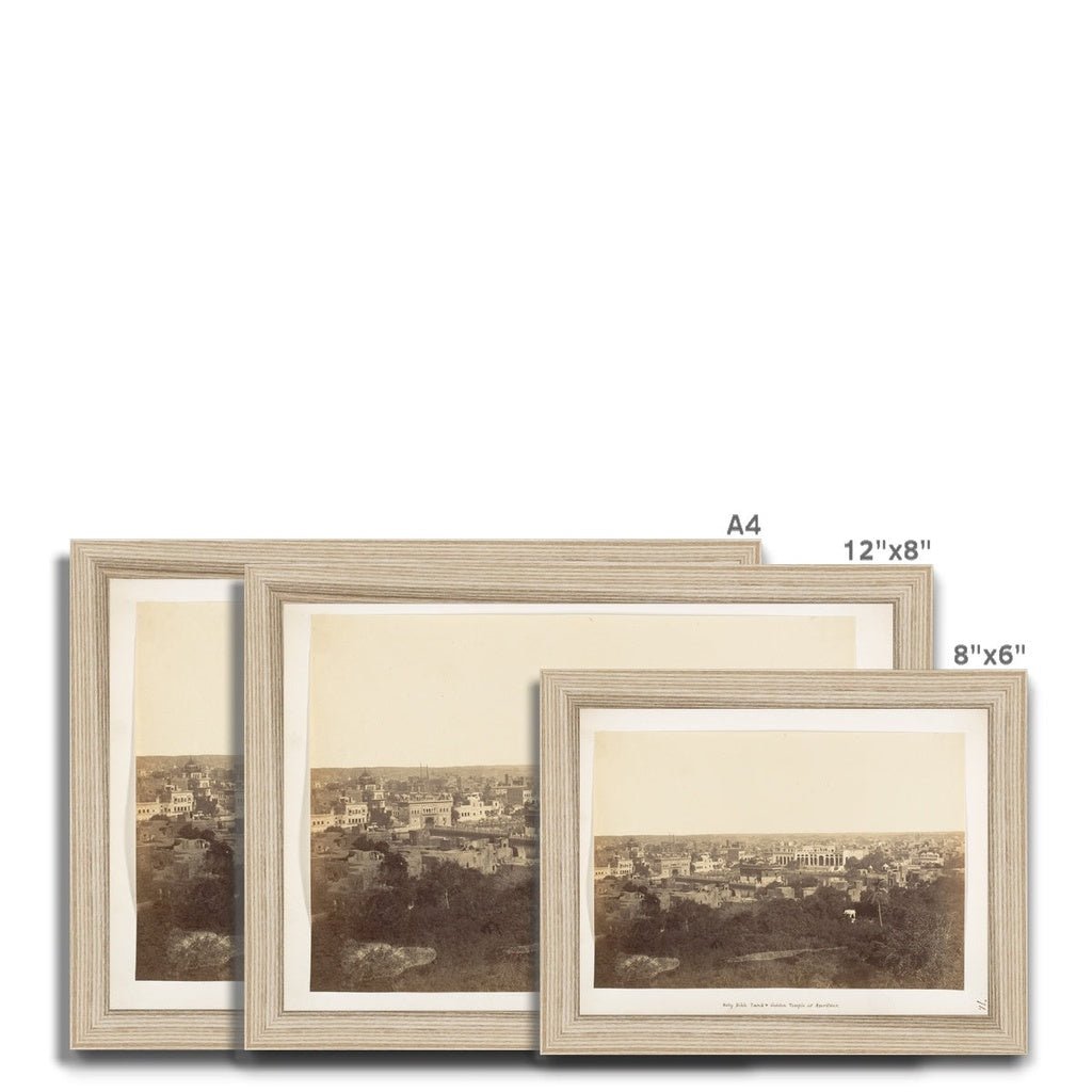 'Holy Sikh Tank & Golden Temple At Amrtisar", 1858 - 61 - Framed Print - ramblingsofasikh