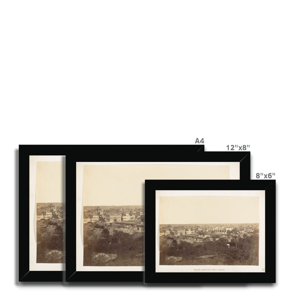 'Holy Sikh Tank & Golden Temple At Amrtisar", 1858 - 61 - Framed Print - ramblingsofasikh