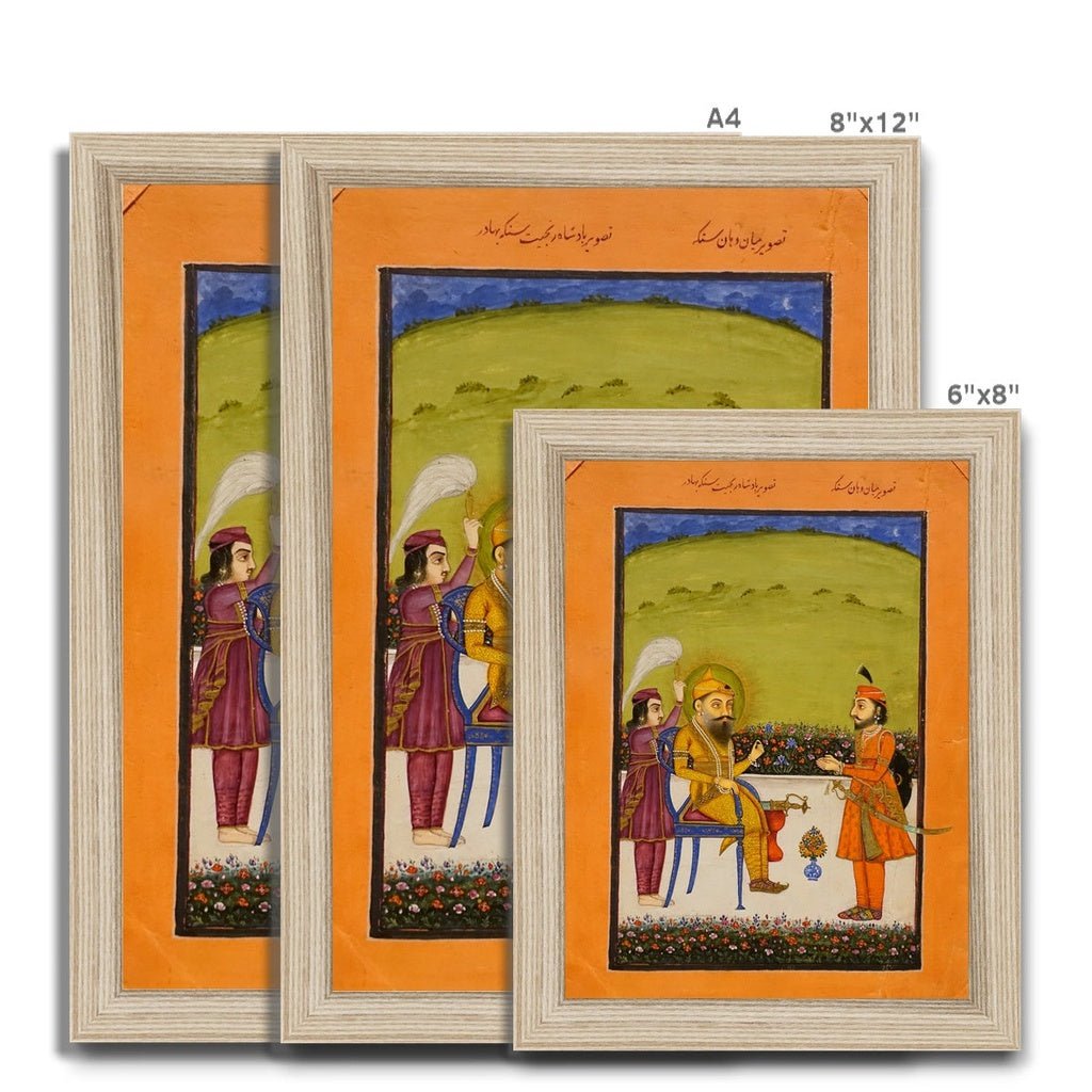 Maharaja Ranjit Singh, mid - 1800s - Framed Print - ramblingsofasikh