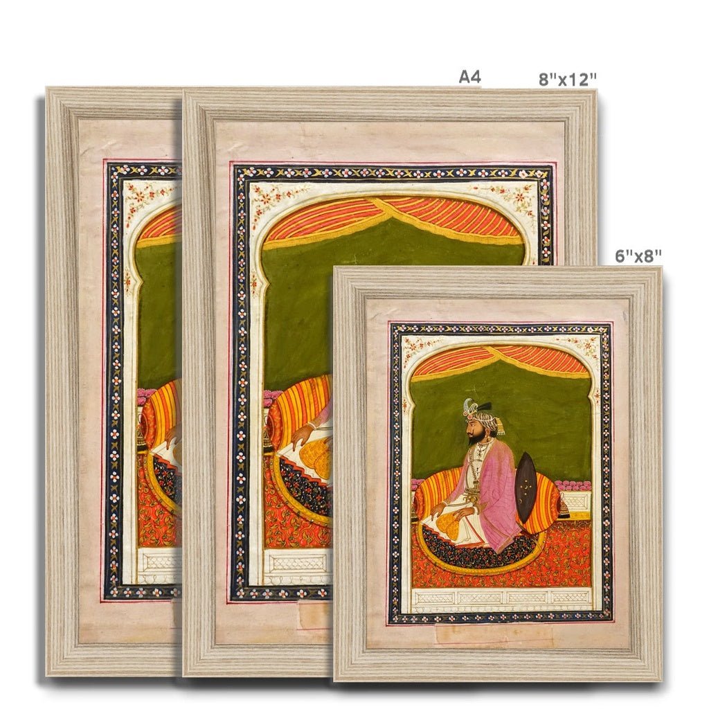 Raja Dhian Singh, Sikh School, mid - 1800s - Framed Print - ramblingsofasikh