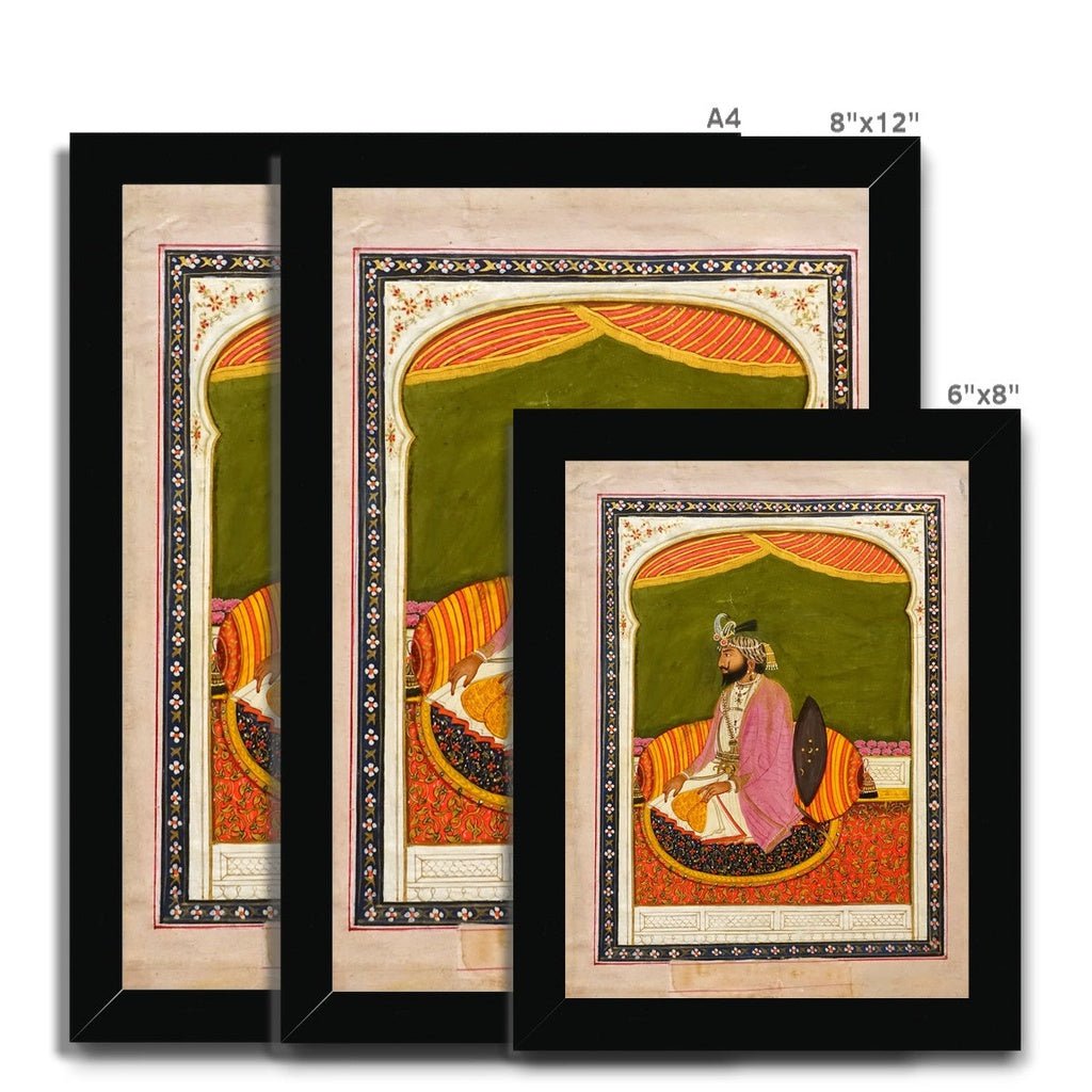 Raja Dhian Singh, Sikh School, mid - 1800s - Framed Print - ramblingsofasikh