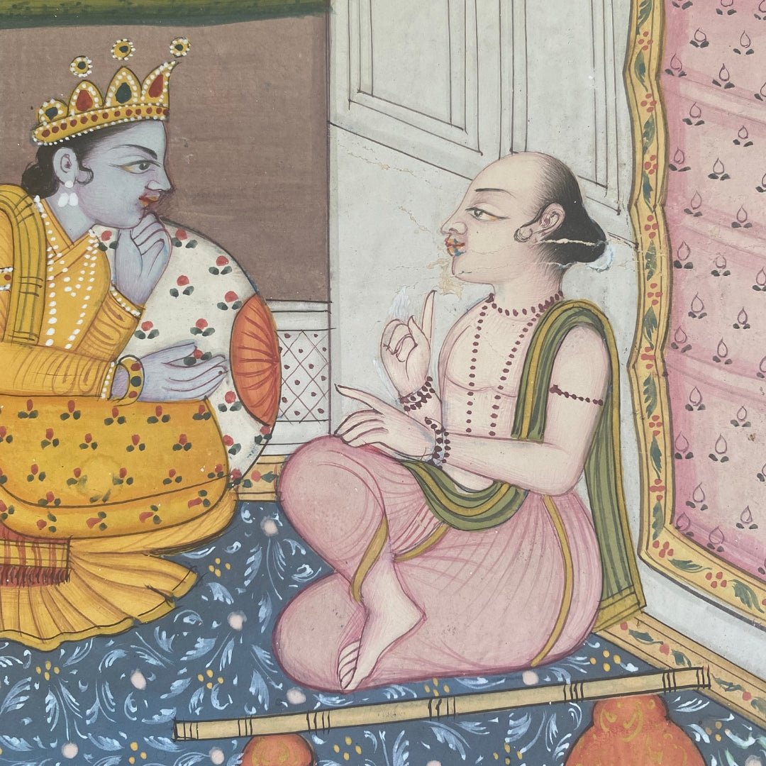 Ramayana Series Painting, 20th Century - Kangra School, Hand Painted - ramblingsofasikh