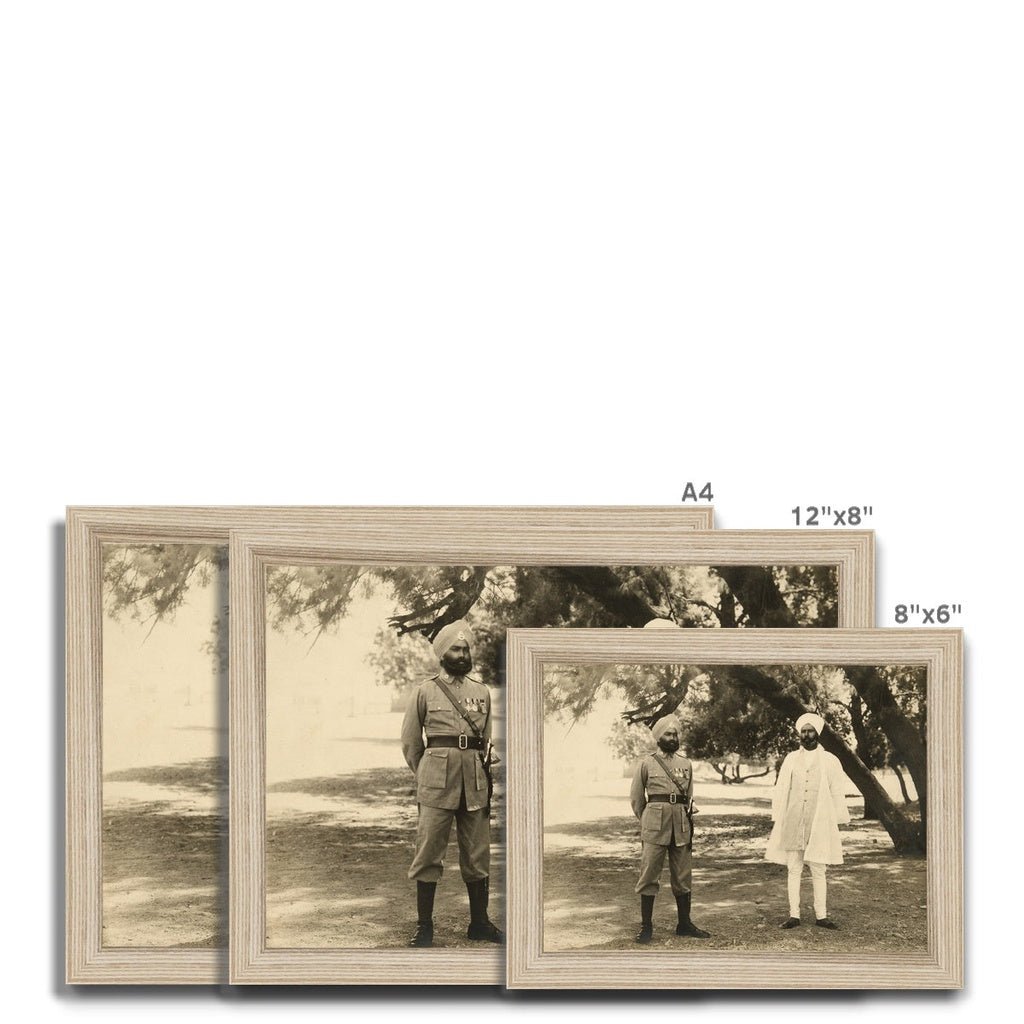 Sikh Indian Officers, 1933 - 35 - Framed Print - ramblingsofasikh
