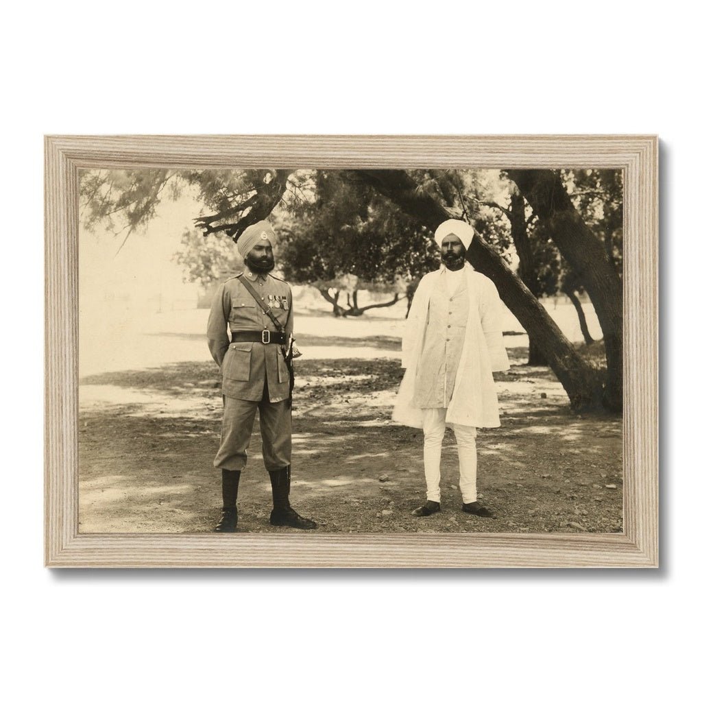 Sikh Indian Officers, 1933 - 35 - Framed Print - ramblingsofasikh