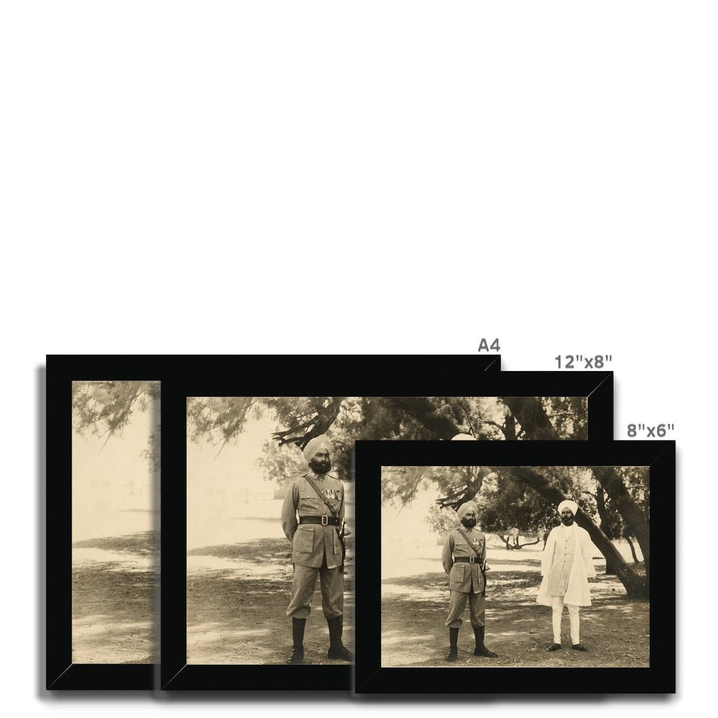 Sikh Indian Officers, 1933 - 35 - Framed Print - ramblingsofasikh
