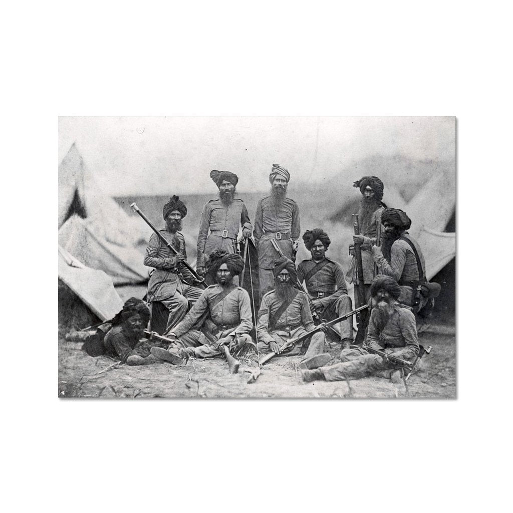 Sikh Officers of the British 15th Punjab Infantry Regiment - Fine Art Print - ramblingsofasikh