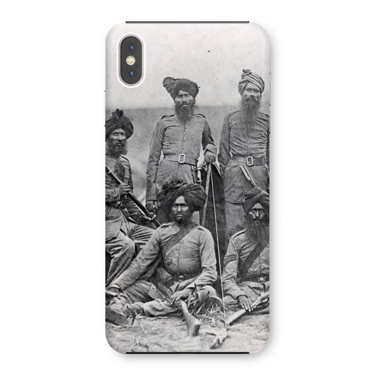 Sikh Officers of the British 15th Punjab Infantry Regiment Snap Phone Case - ramblingsofasikh