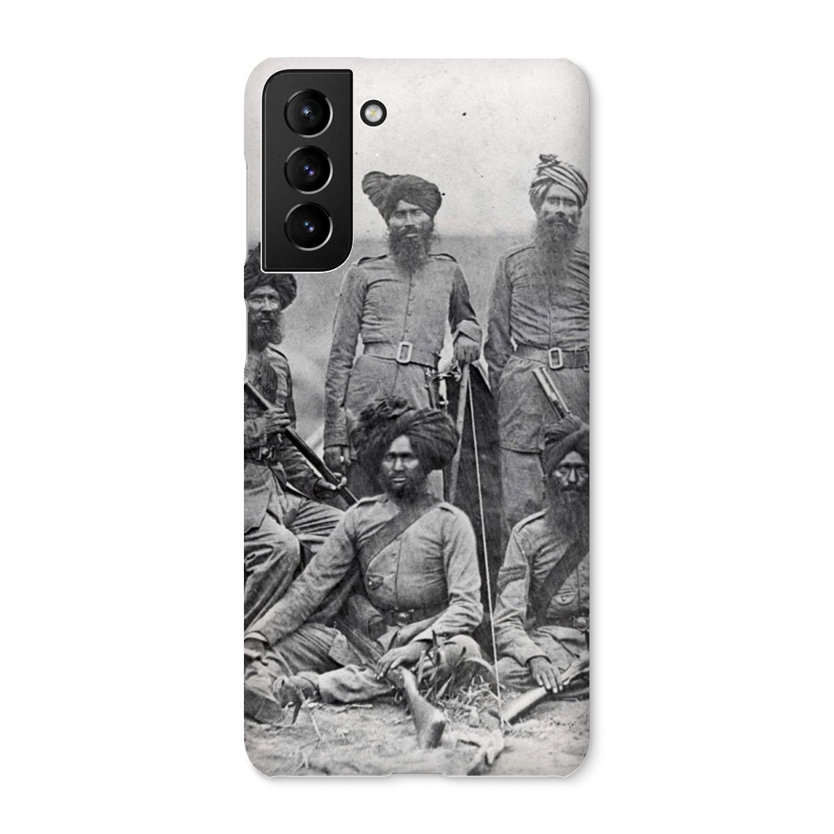 Sikh Officers of the British 15th Punjab Infantry Regiment Snap Phone Case - ramblingsofasikh