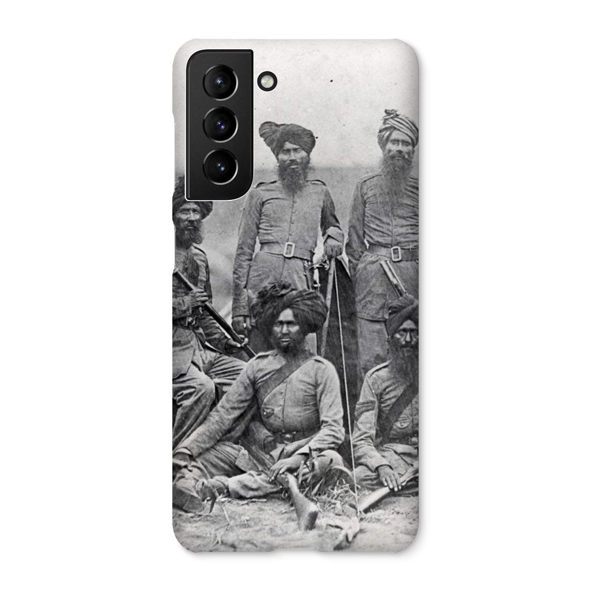 Sikh Officers of the British 15th Punjab Infantry Regiment Snap Phone Case - ramblingsofasikh