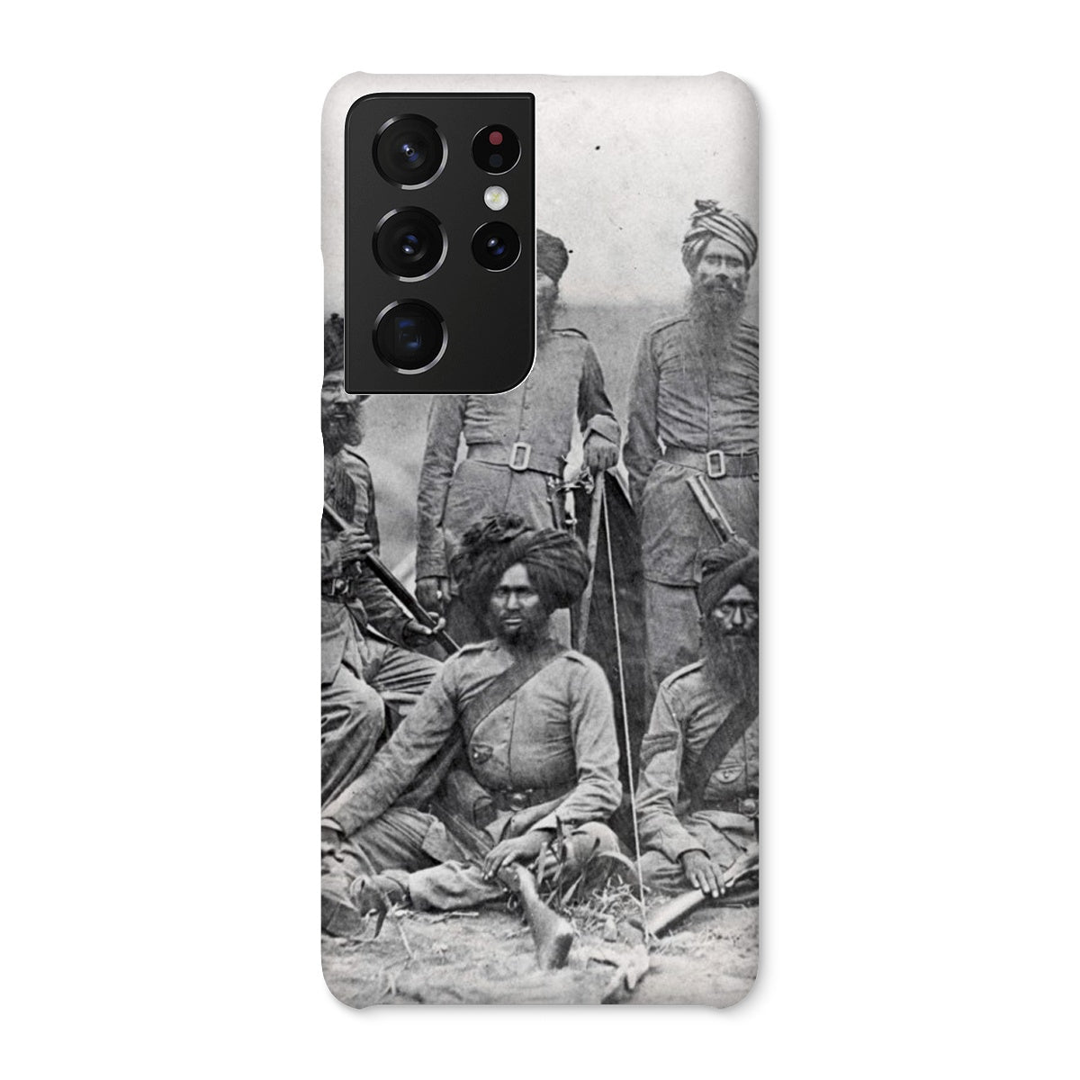 Sikh Officers of the British 15th Punjab Infantry Regiment Snap Phone Case - ramblingsofasikh