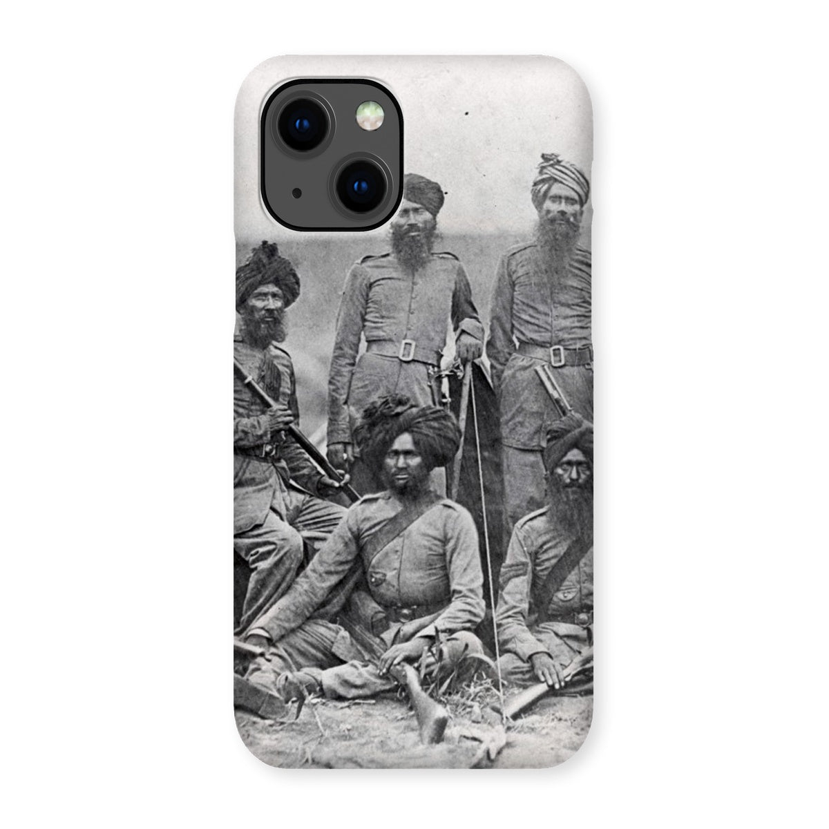 Sikh Officers of the British 15th Punjab Infantry Regiment Snap Phone Case - ramblingsofasikh