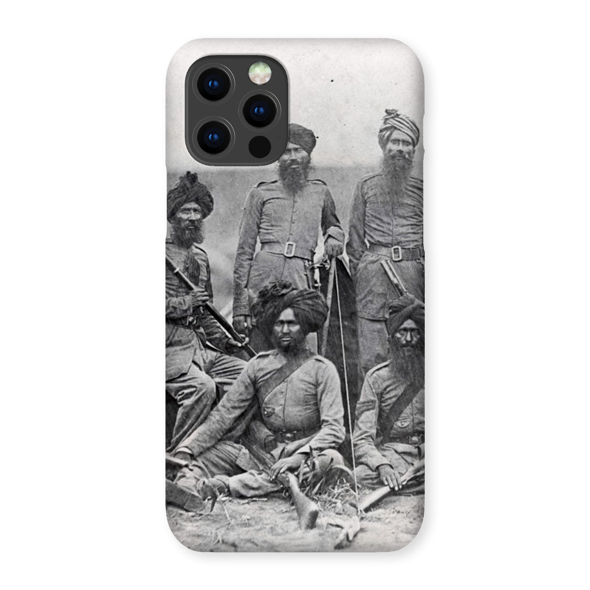 Sikh Officers of the British 15th Punjab Infantry Regiment Snap Phone Case - ramblingsofasikh