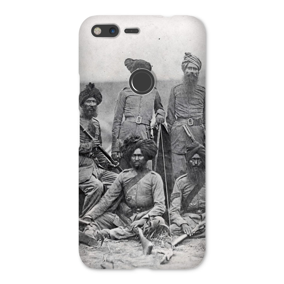 Sikh Officers of the British 15th Punjab Infantry Regiment Snap Phone Case - ramblingsofasikh