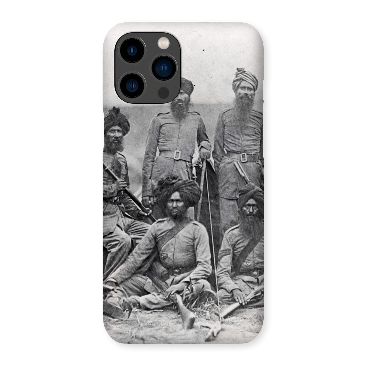 Sikh Officers of the British 15th Punjab Infantry Regiment Snap Phone Case - ramblingsofasikh
