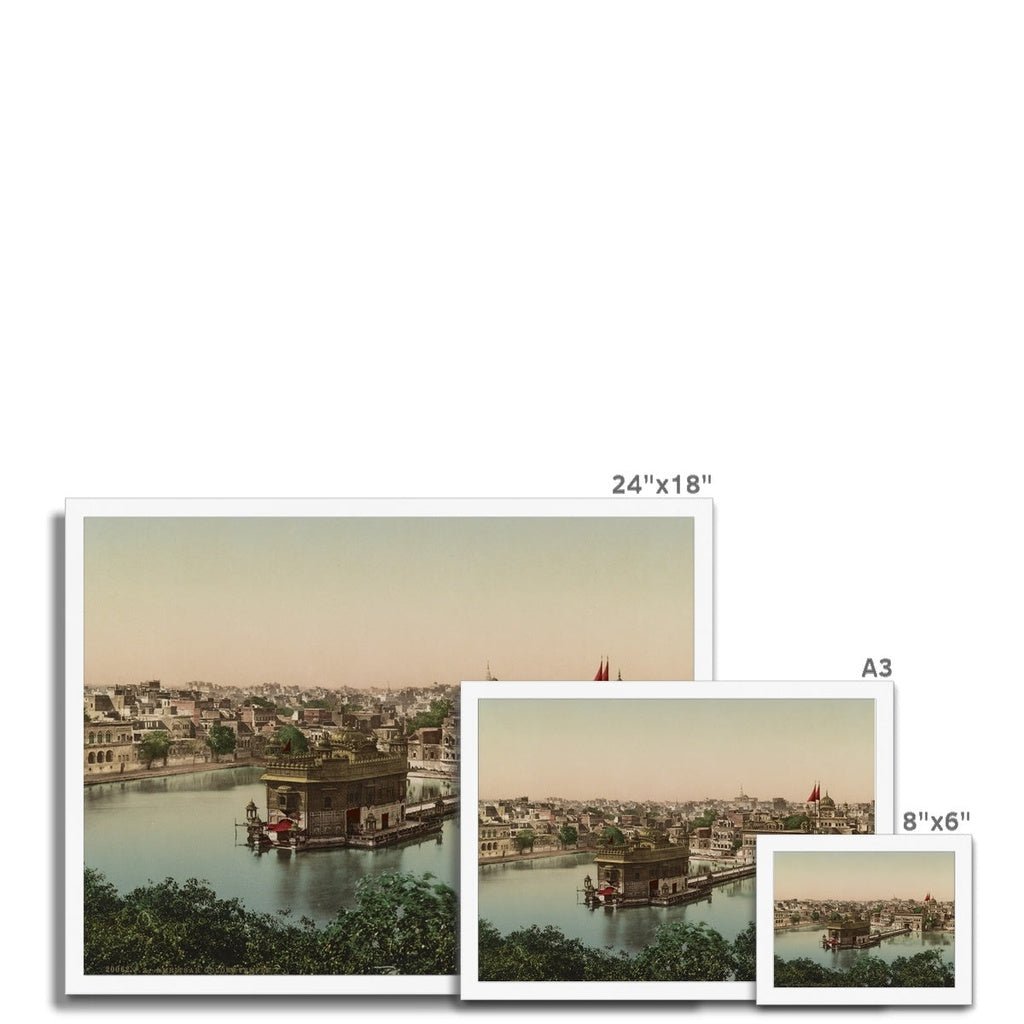 Sri Harmandir Sahib, Amritsar, Punjab, 1890 - Framed Print - ramblingsofasikh