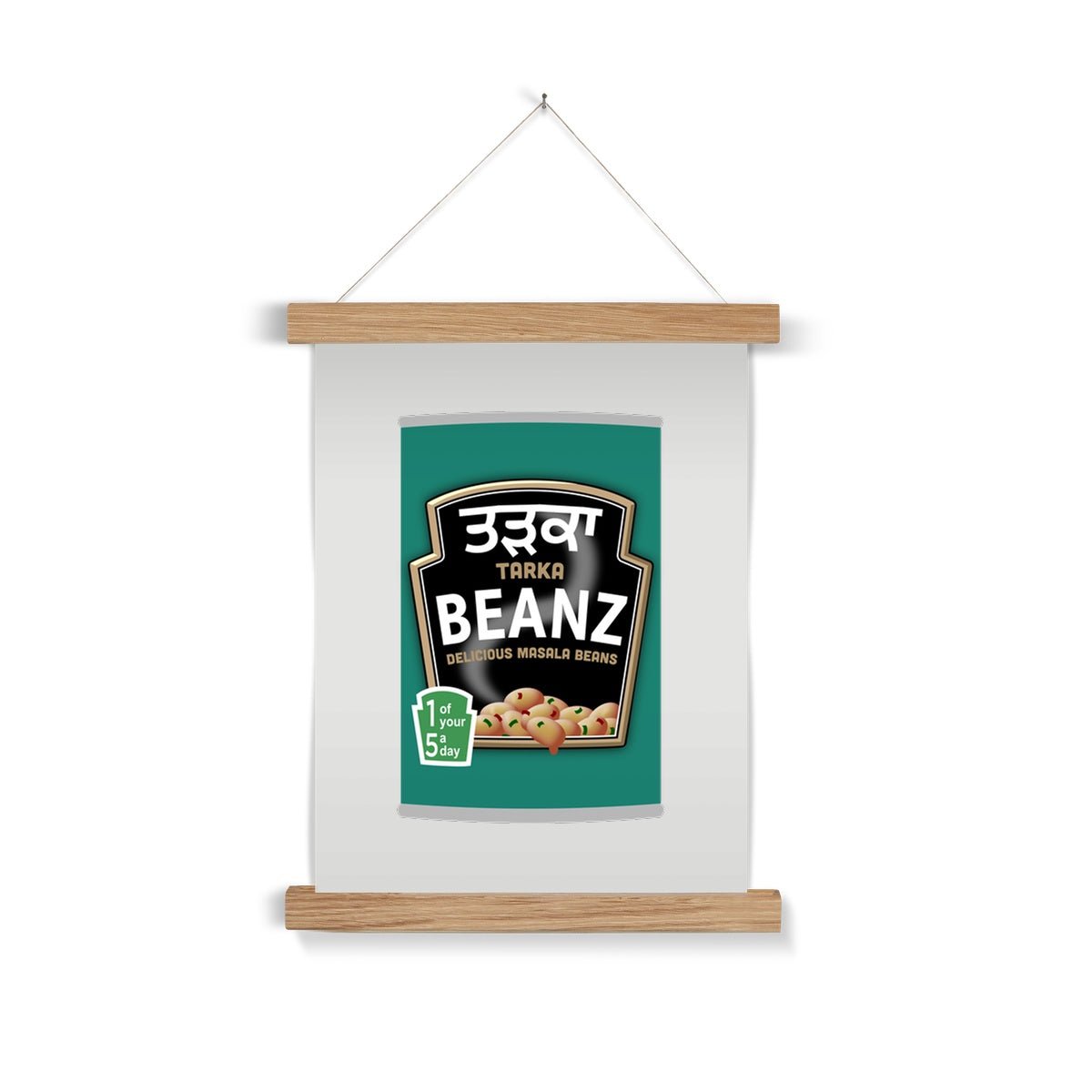 ਤੜਕਾ (Tarka) Beanz Fine Art Print with Hanger - ramblingsofasikh
