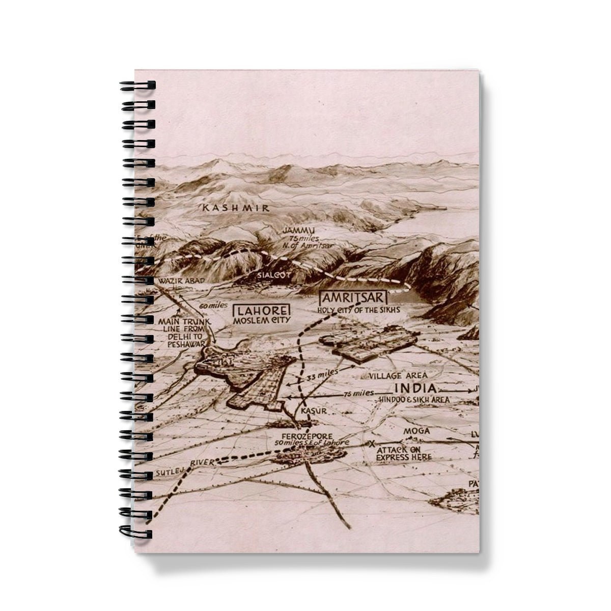 The Areas of Eastern & Western Punjab, 1947. Notebook - ramblingsofasikh