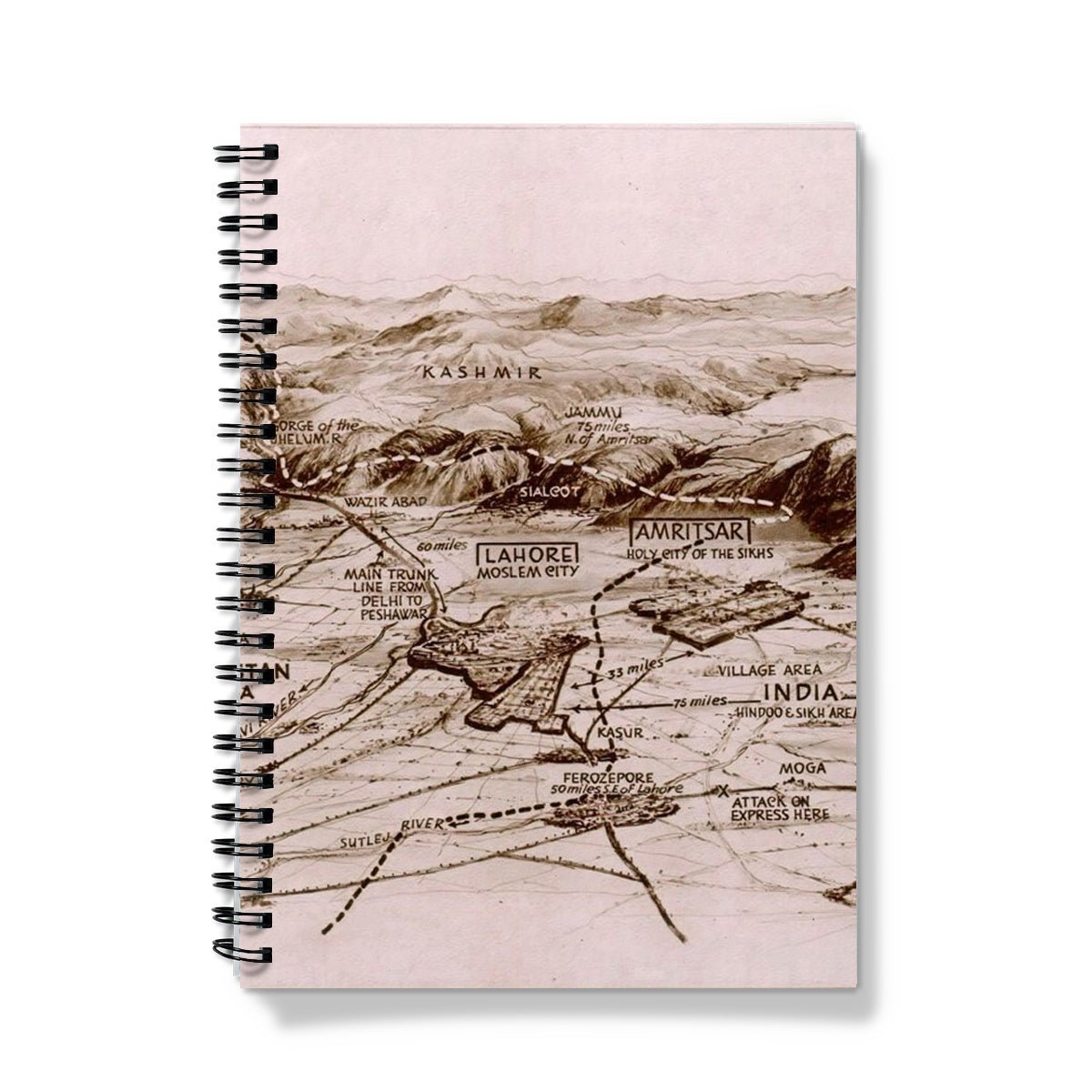 The Areas of Eastern & Western Punjab, 1947. Notebook - ramblingsofasikh