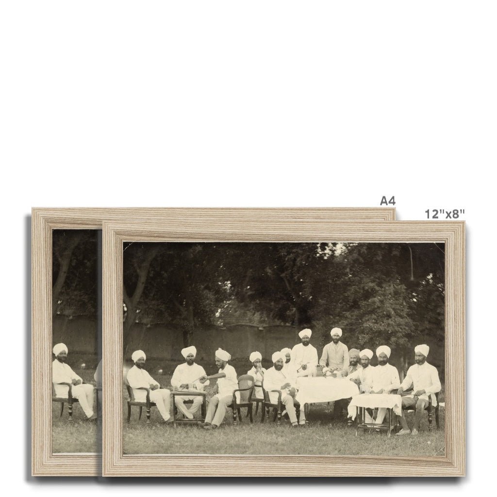 Viceroy's Commissioned Officers of the Sikh Pioneers Regiment, 1933 - 35 - Framed Print - ramblingsofasikh