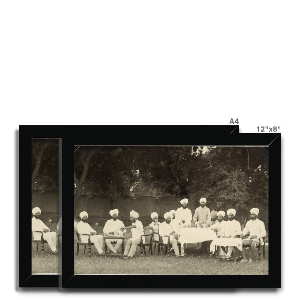 Viceroy's Commissioned Officers of the Sikh Pioneers Regiment, 1933 - 35 - Framed Print - ramblingsofasikh