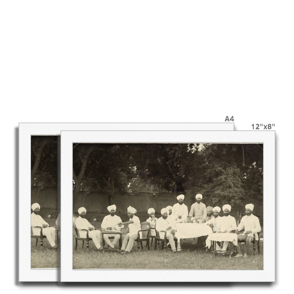 Viceroy's Commissioned Officers of the Sikh Pioneers Regiment, 1933 - 35 - Framed Print - ramblingsofasikh