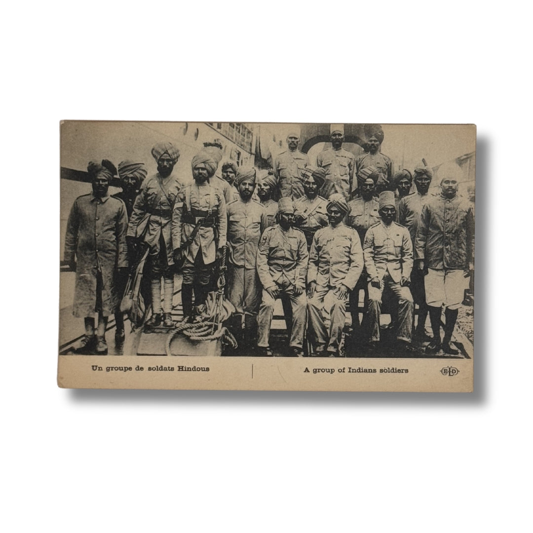 Group of Indian Soldiers, 1914–18 - Unused Antique Postcard
