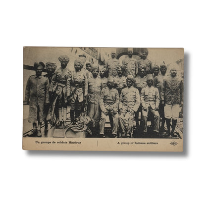 Group of Indian Soldiers, 1914–18 - Unused Antique Postcard