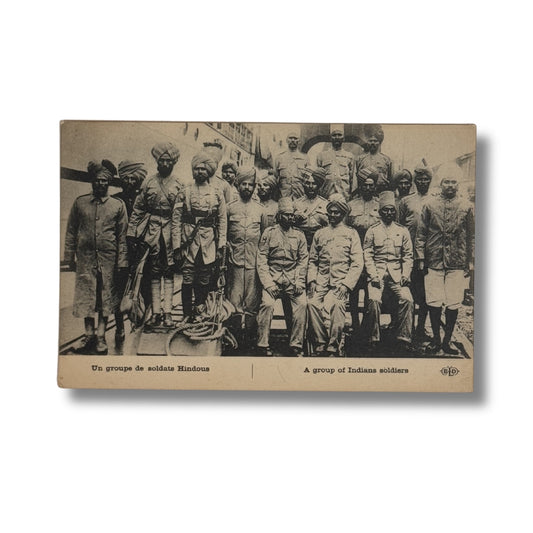 Group of Indian Soldiers, 1914–18 - Unused Antique Postcard