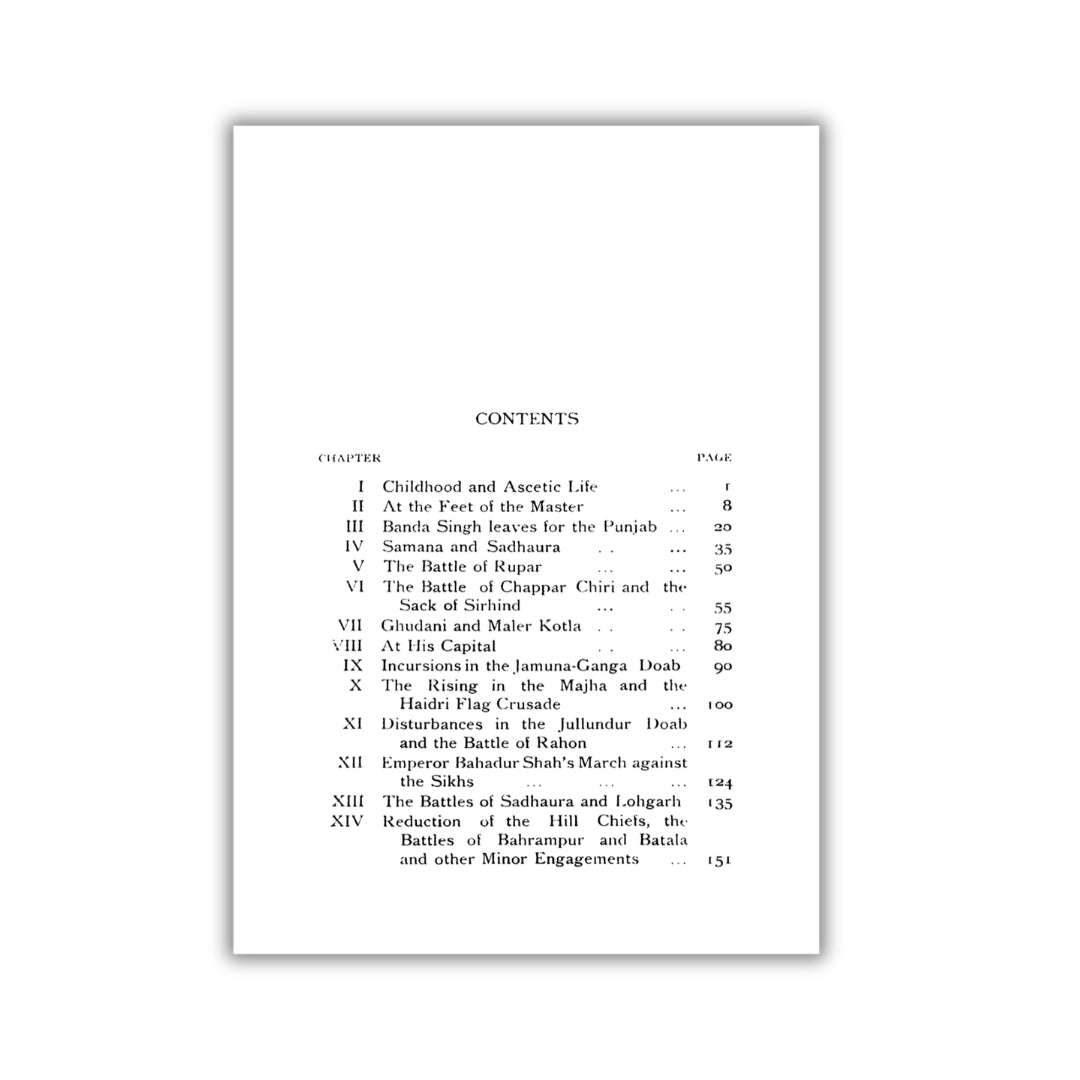 Life of Banda Singh Bahadur Based on Contemporary and Original Records by Ganda Singh (PRE-ORDER)