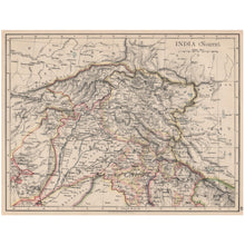 Load image into Gallery viewer, Original Antique Map 1895 - Northern British India: Jammu, Kashmir, Punjab, Himalayas
