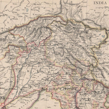 Load image into Gallery viewer, Original Antique Map 1895 - Northern British India: Jammu, Kashmir, Punjab, Himalayas
