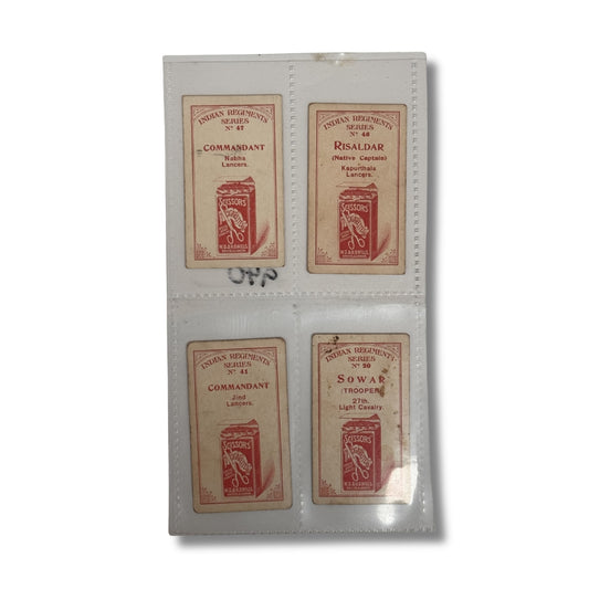 4 Original Wills’s Cigarette Cards Featuring the British Indian Army circa. 1912