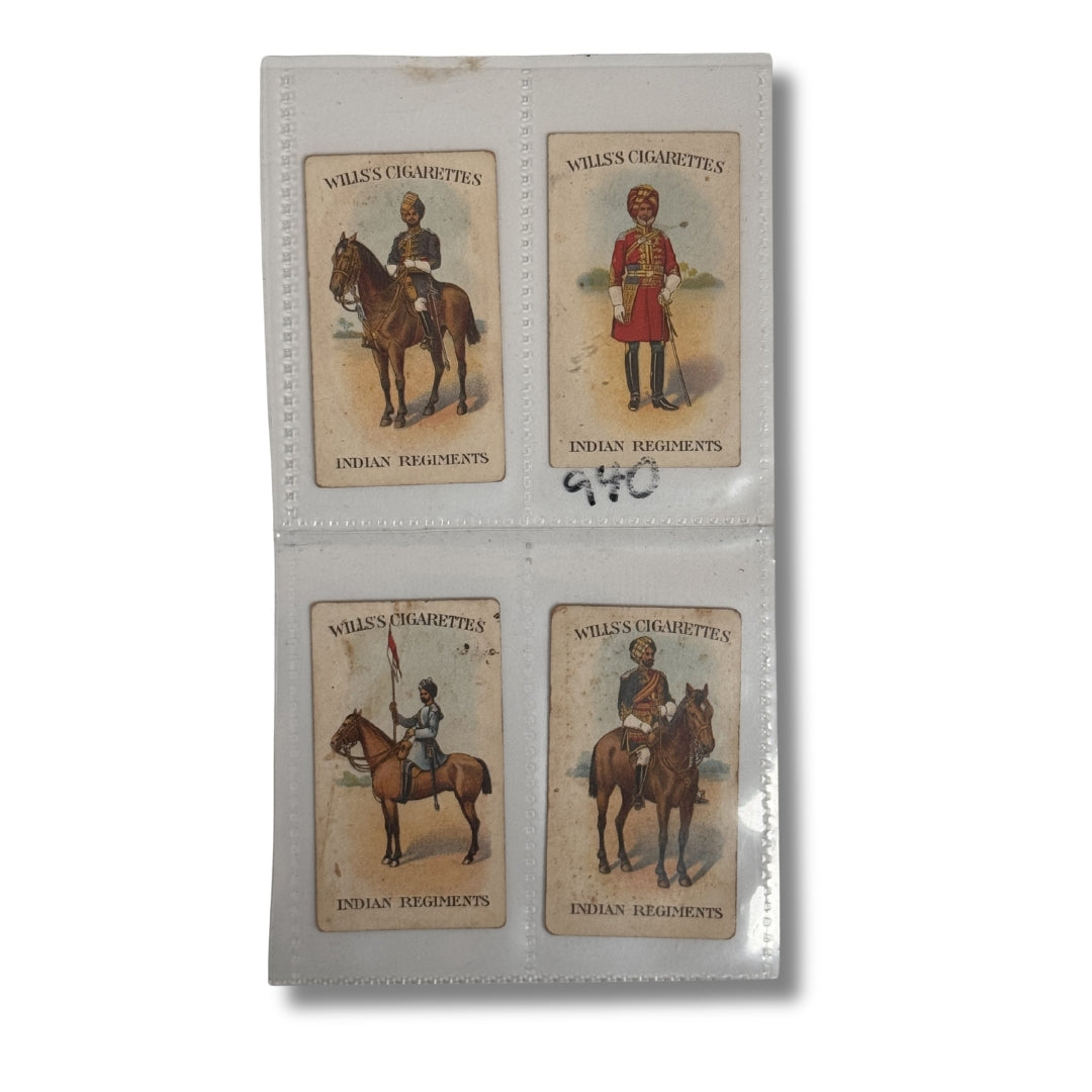 4 Original Wills’s Cigarette Cards Featuring the British Indian Army circa. 1912