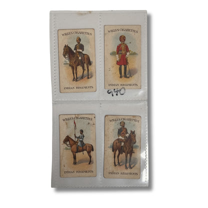 4 Original Wills’s Cigarette Cards Featuring the British Indian Army circa. 1912