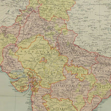 Load image into Gallery viewer, Original Antique Map c.1880 - India by The Edinburgh Geographical Institute, John Bartholomew &amp; Son Ltd
