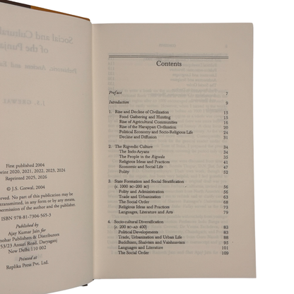 Social & Culture History of the Punjab by J.S. Grewal