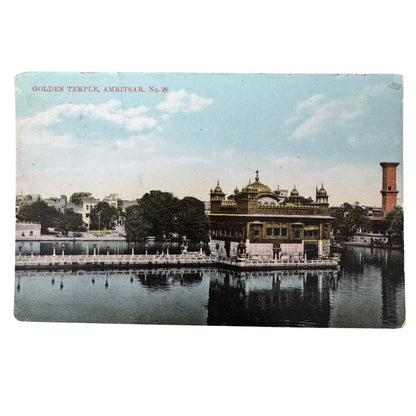 Golden Temple, Amritsar, No 28, 1900s - Unused Antique Postcard - ramblingsofasikh