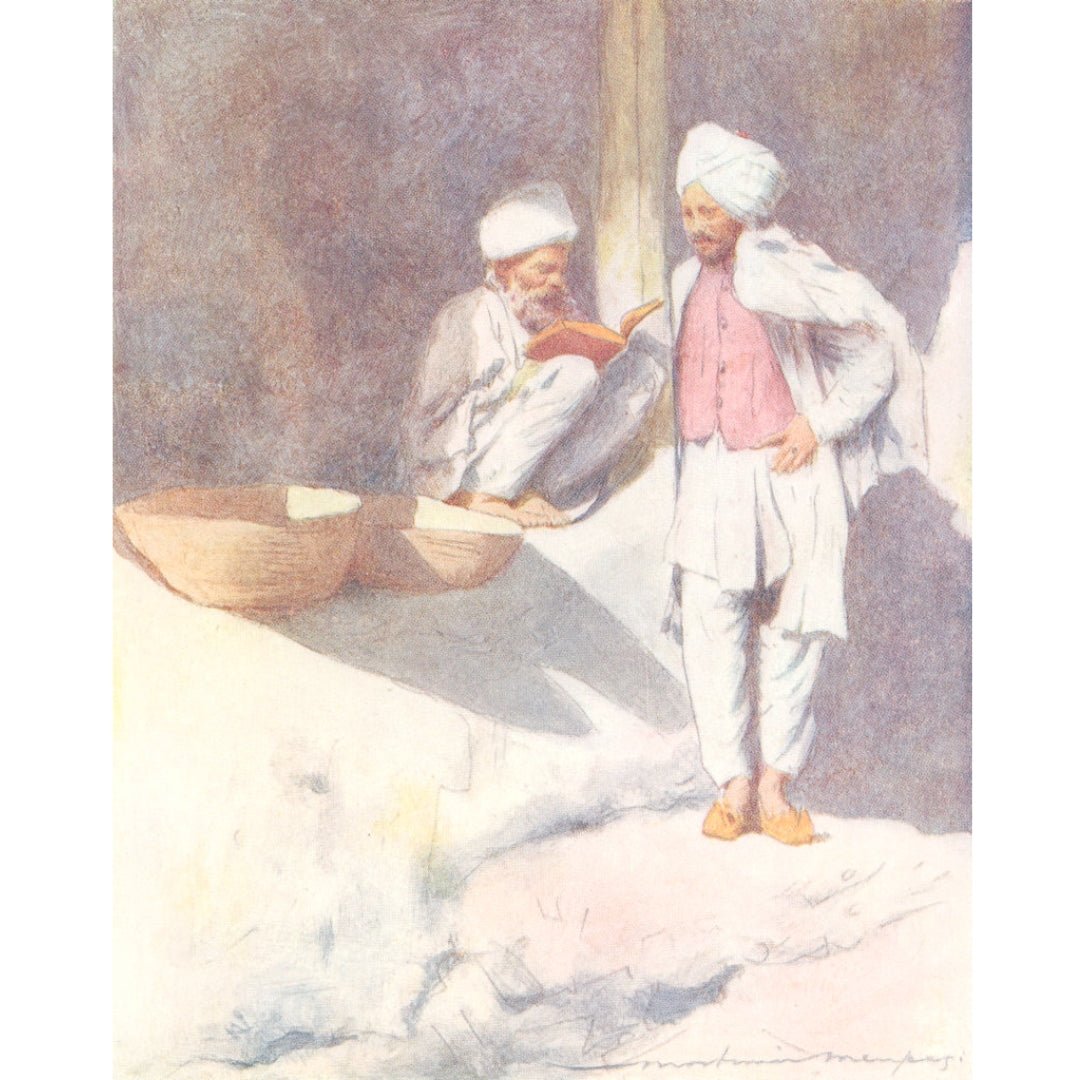 Original Antique Print 1905 - A Learned Man of Peshawar, Pakistan - ramblingsofasikh