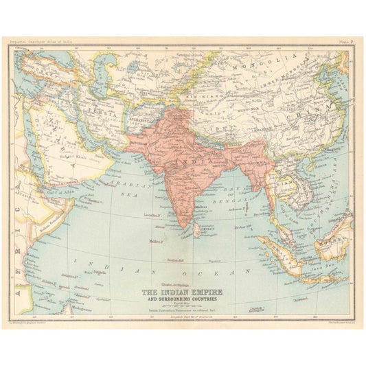 Original Vintage Map 1931 - The Indian Empire and Surrounding Countries - ramblingsofasikh