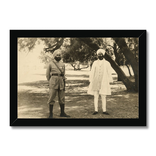 Sikh Indian Officers, 1933-35 - Framed Print - ramblingsofasikh