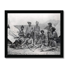 Load image into Gallery viewer, Sikh Officers of the British 15th Punjab Infantry Regiment - Framed Print - ramblingsofasikh
