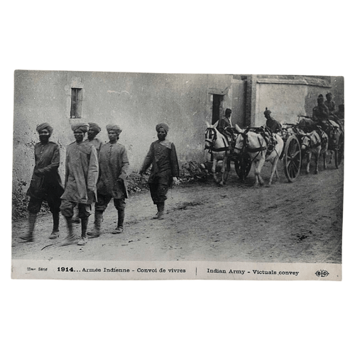 Armee Indienne - Convoi de vivres, 1914 - Unused Antique Postcard - ramblingsofasikh